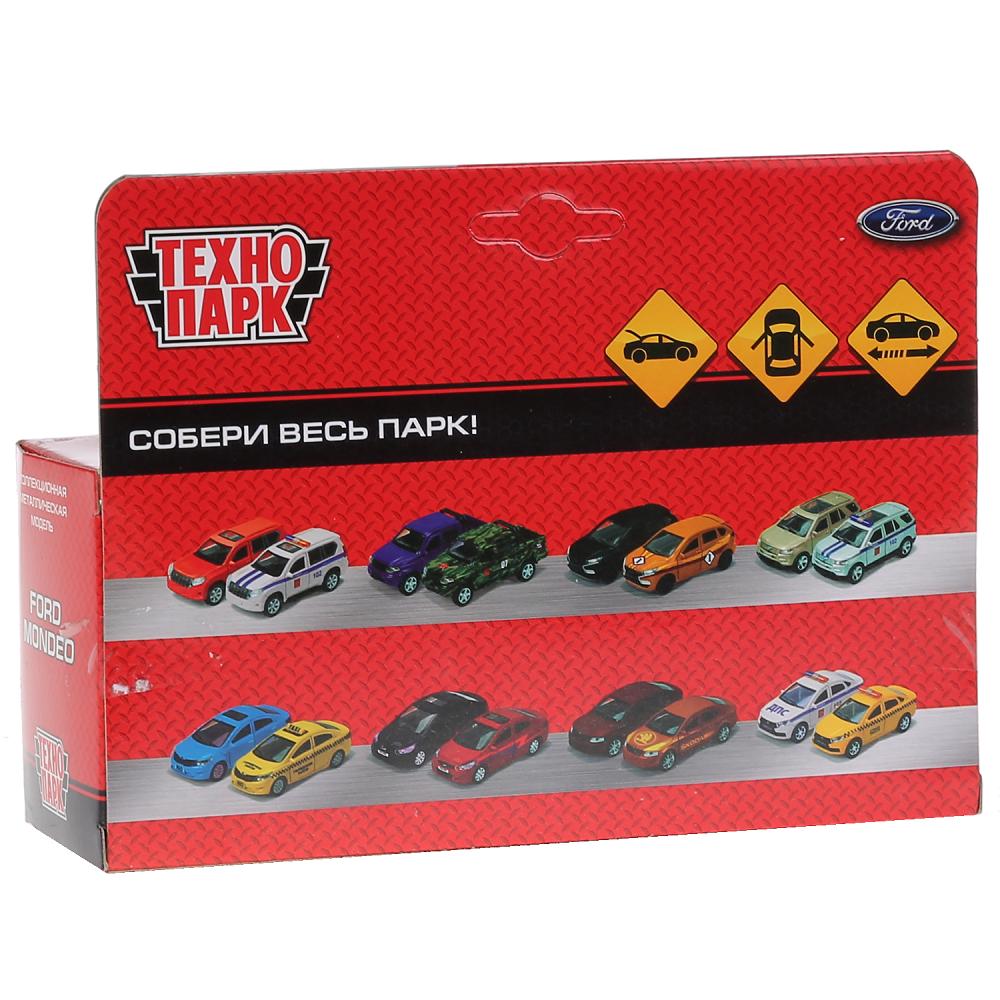 Машина металл FORD MONDEO длина 12 см, двери, багаж, инерц, красный, кор. Технопарк в кор.2*36шт