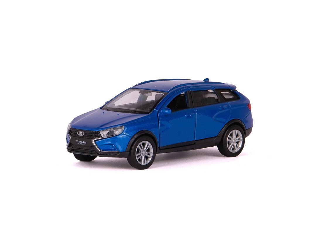 Welly. Машинка 1:38 "LADA Vesta SW Cross" пруж. мех., серебряный арт.43763W-S