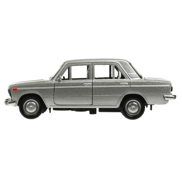 Machine en métal VAЗ-2106 ЖИГУЛИ 12 cm, double, bagage, инерц, серебристый, cor. Parc technologique dans le cor.2*36шт
