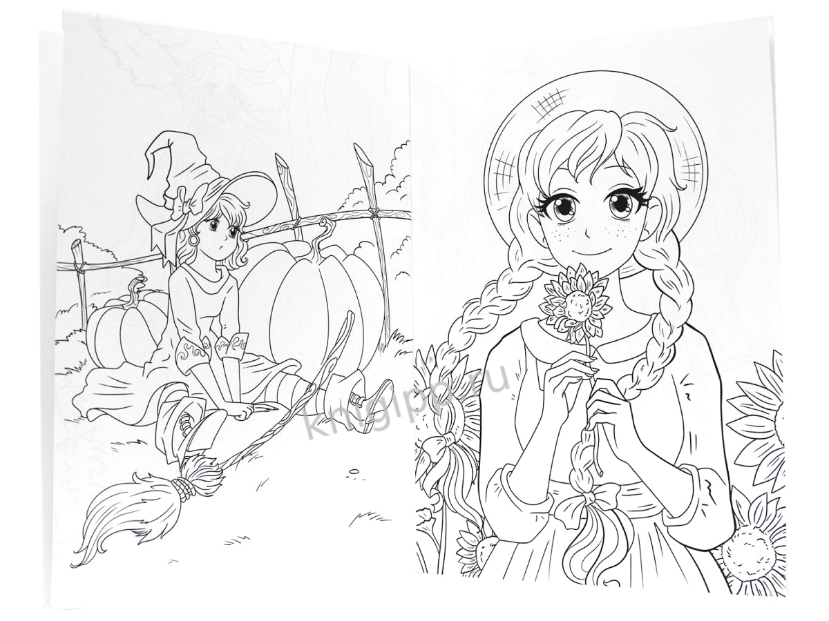 РАСКРАСКА А4 эконом. В СТИЛЕ АНИМЕ