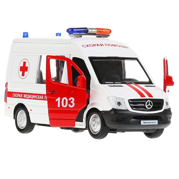 Machine en métal MERCEDES-BENZ SPRINTER СКОРАЯ pour 14 cm, double, téléphone, cor. Parc technologique dans le cor.2*32шт