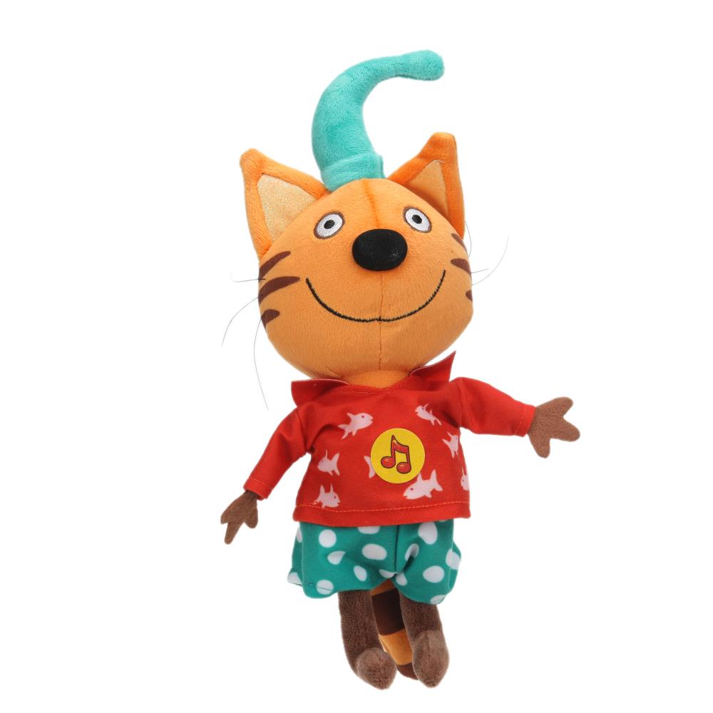 Игрушка мягкая Три Кота Компот в пляжной одежде 17см, муз. чип, в упаковке. МУЛЬТИ-ПУЛЬТИ в кор.24шт