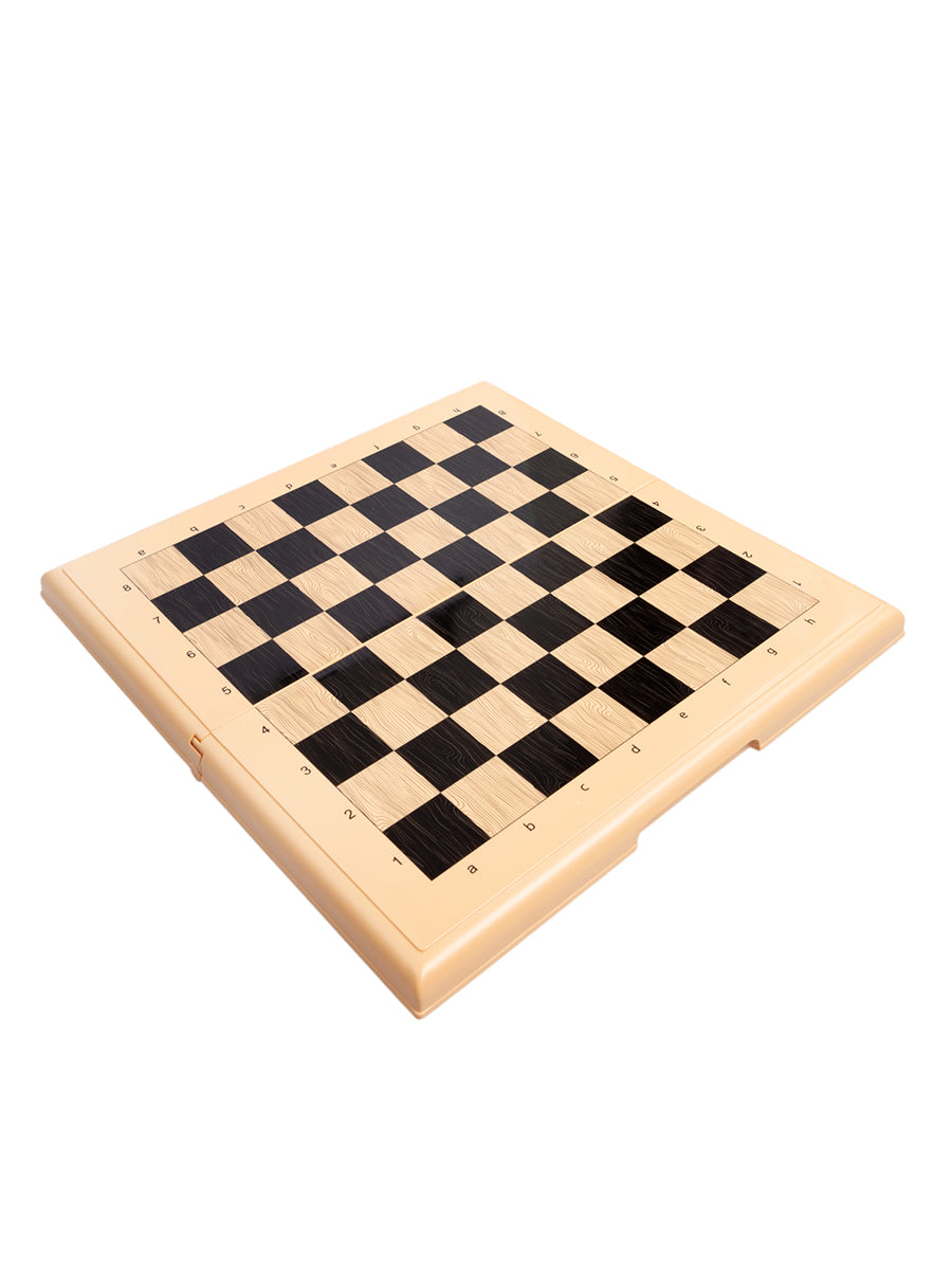 Игра настольная "Шашки-Шахматы" (бол, беж)