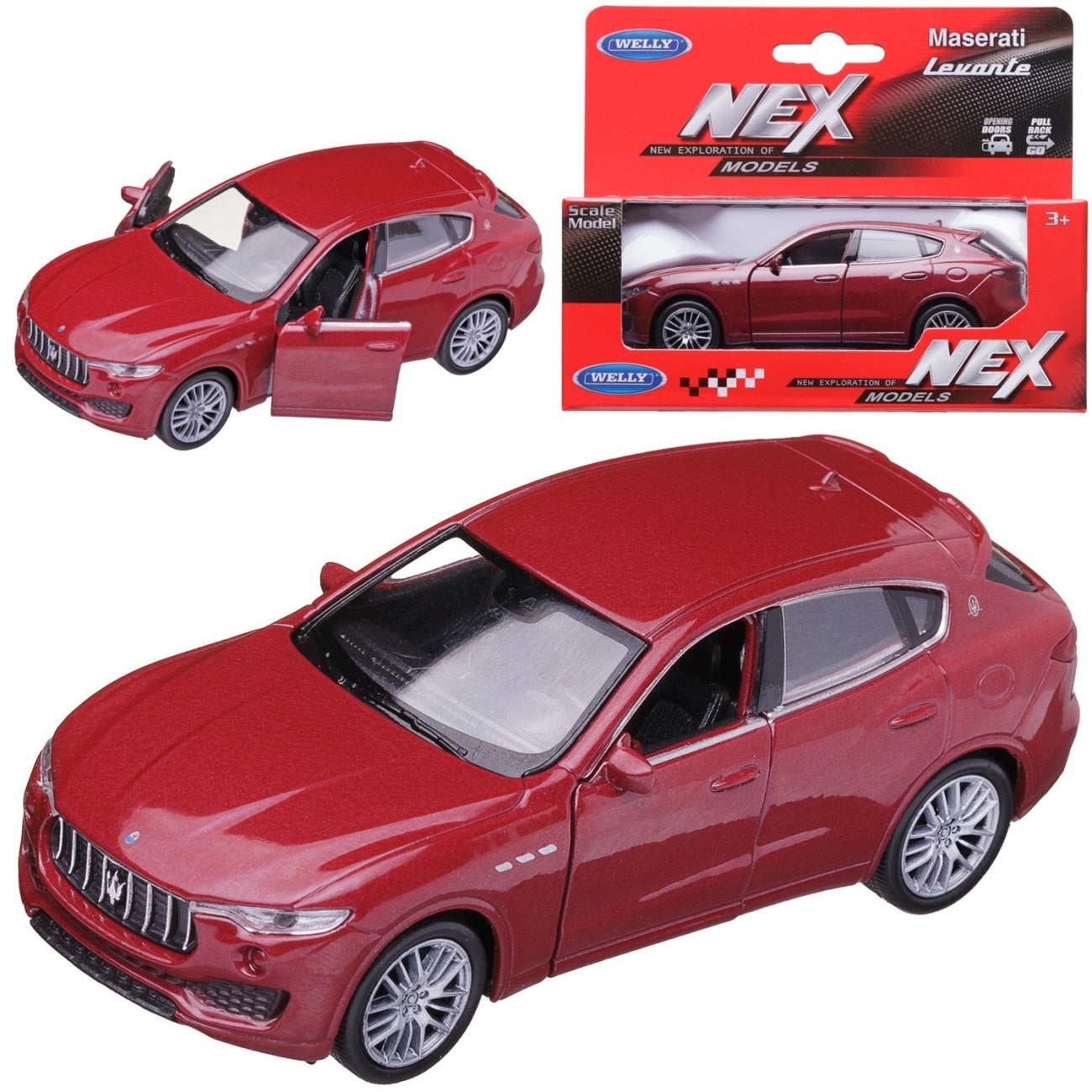 Welly. Машинка 1:38 "Maserati Levante" пруж. мех., цвет в ассорт. арт.43739W