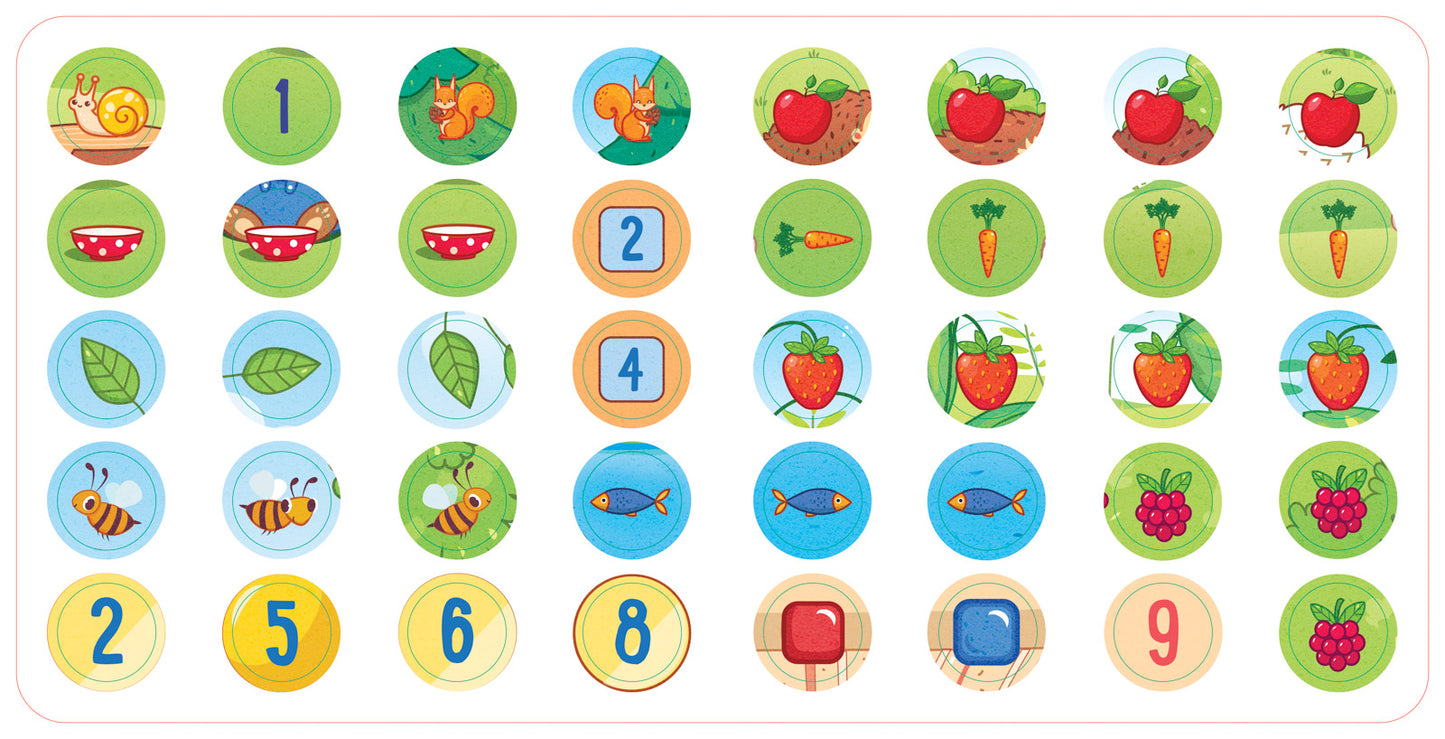 Учимся считать с Мишуткой:книжка с наклейками