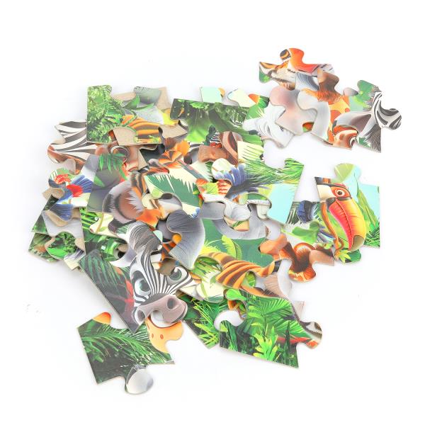 Весёлые джунгли. Макси-пазлы в коробке. Пазл 35 деталей. 180х127х35 мм. Умные игры в кор.24шт