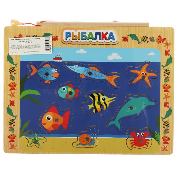 Рыбалка "ловим рыбок", 30*22,5см СИНИЙ ТРАКТОР терм. пленка Буратино в кор.120шт