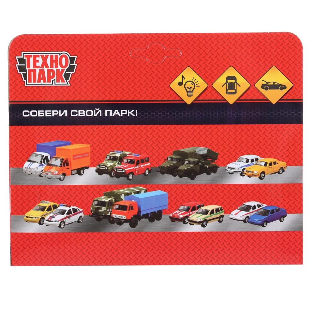 Машина металл свет-звук ПОЛИЦЕЙСКИЙ ВНЕДОРОЖНИК ПИКАП 12см, двер, сер, кор. Технопарк в кор.2*36шт