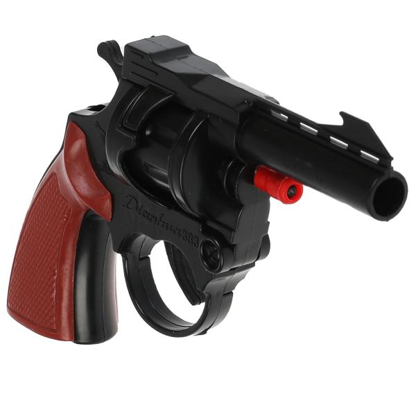 Револьвер для стрельбы пистонами 8 зарядов, блист.14,5*23*3см ИГРАЕМ ВМЕСТЕ в кор.2*144шт