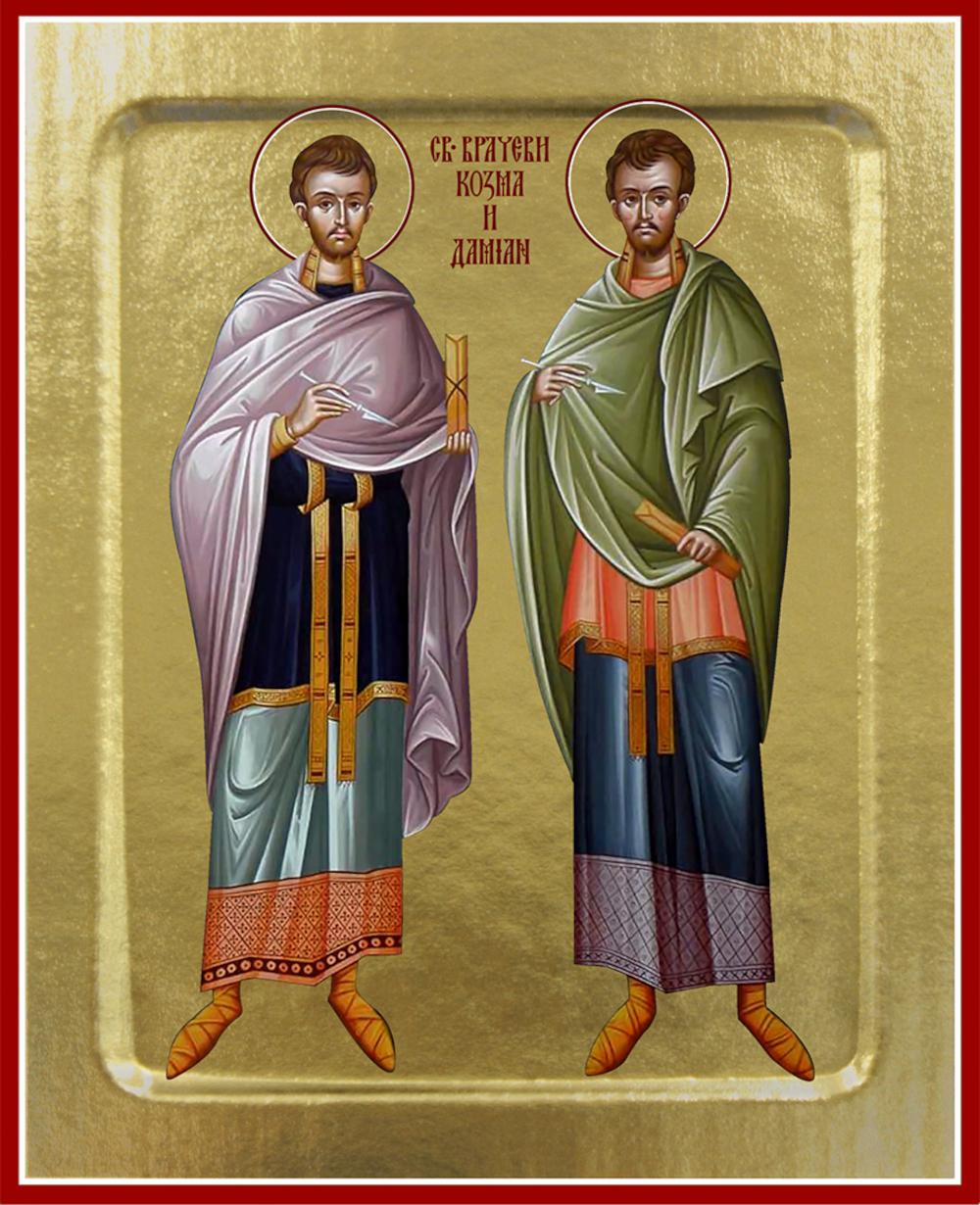 Икона Космы и Дамиана, врачевателей (на дереве): 125 х 160