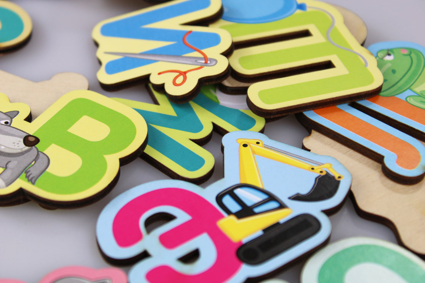 Игра развивающая "Азбука деревянная в картинках" Jouets pour bébé en bois