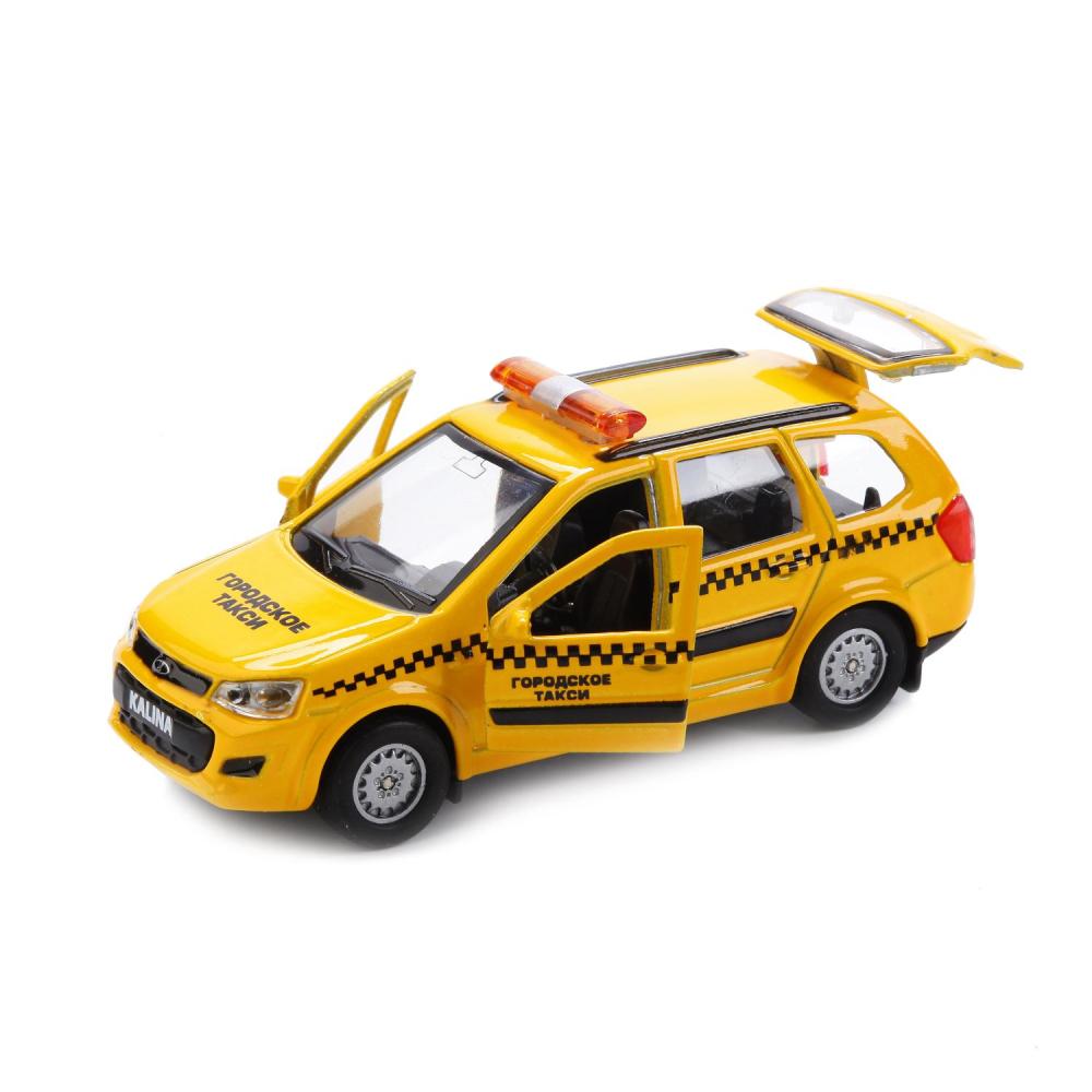 МАШИНА "ТЕХНОПАРК" МЕТАЛЛ. ИНЕРЦ. LADA KALINA CROSS ТАКСИ 12СМ, ОТКРЫВ. ДВЕРИ В КОР. в кор.2*24шт