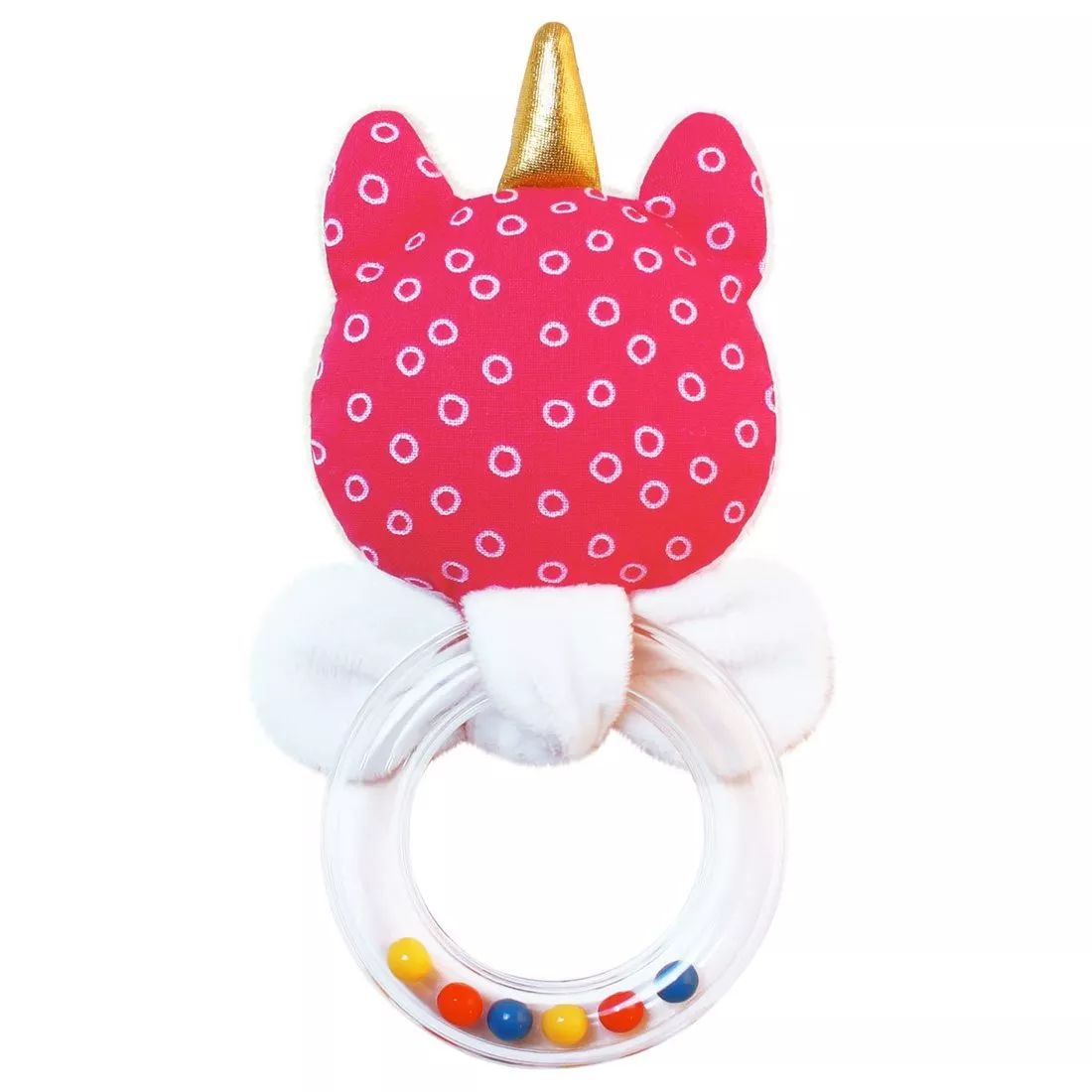 ИГРУШКА "МЯКИШИ" ПОГРЕМУШКА КОЛЕЧКО (ЕДИНОРОГ ЛАЙК) в кор.20шт