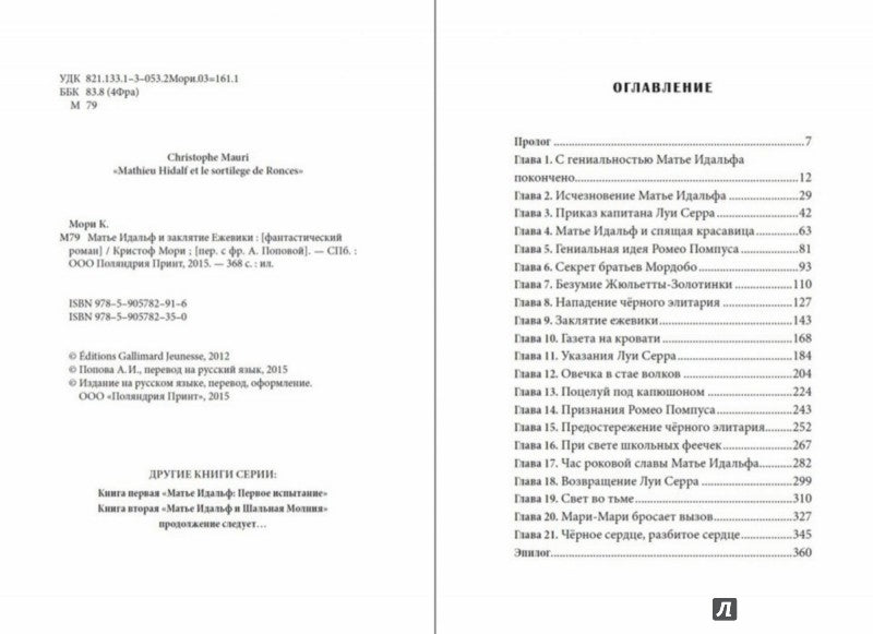 Матье Идальф и Заклятие ежевики: роман