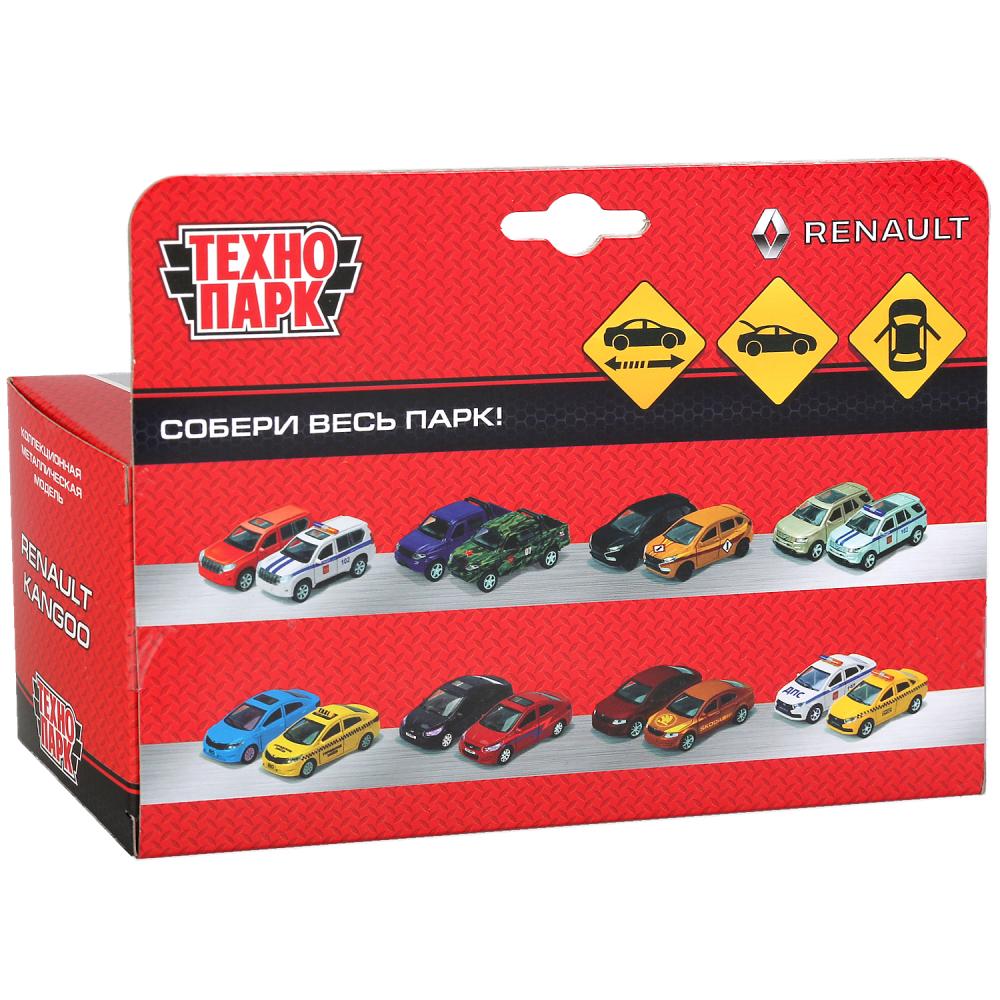 Машина металл RENAULT KANGOO СКОРАЯ, длина 12см, открыв. двери, инерц. в кор. Технопарк в кор.2*36шт