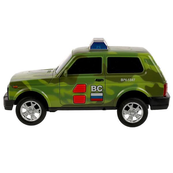 Машина пластик свет-звук LADA 4x4 URBAN КАМУФЛЯЖ 19,5 см, 2 кноп, инер, кор. Технопарк в кор.36шт