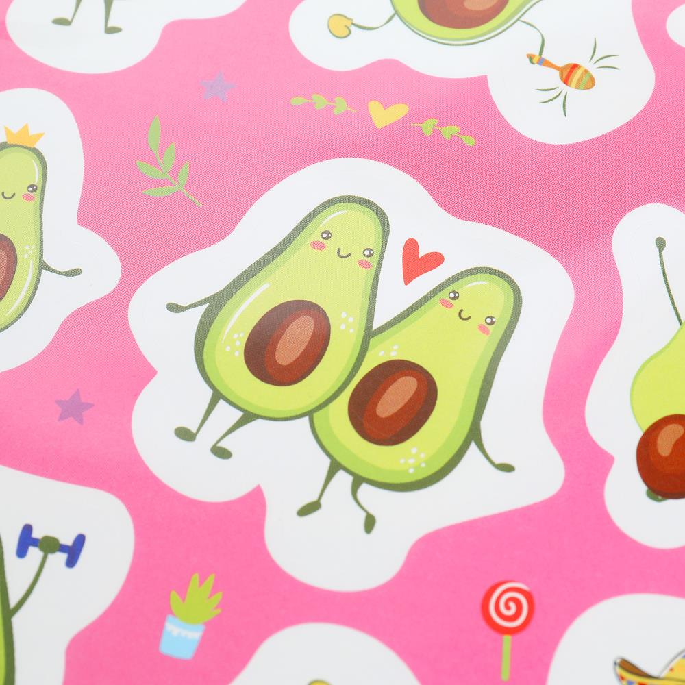 Наклейки бумажные 12х18 см, авокадо МУЛЬТИ АРТ в кор.500шт