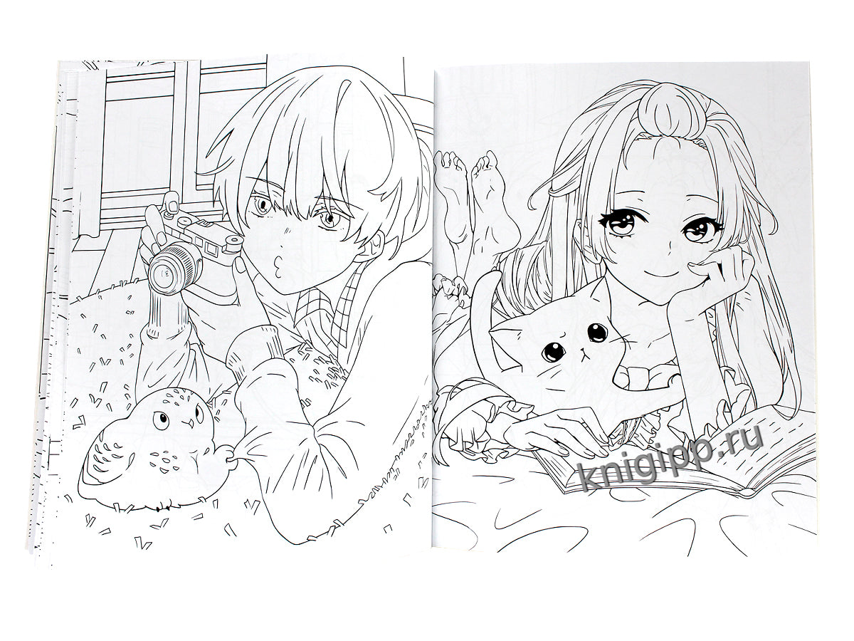 РАСКРАСКА АНИМЕ. ЛЮБИМЫЕ ПИТОМЦЫ