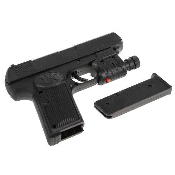 Пистолет (п) с лазер. прицелом, с фонарем, с пульками 3000AF в кор. в кор.2*90шт