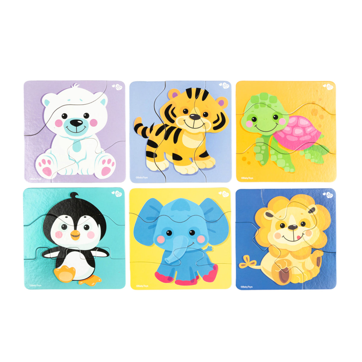 Пазлы макси ЗИГЗАГ "Зверята" 18 элементов BABY TOYS