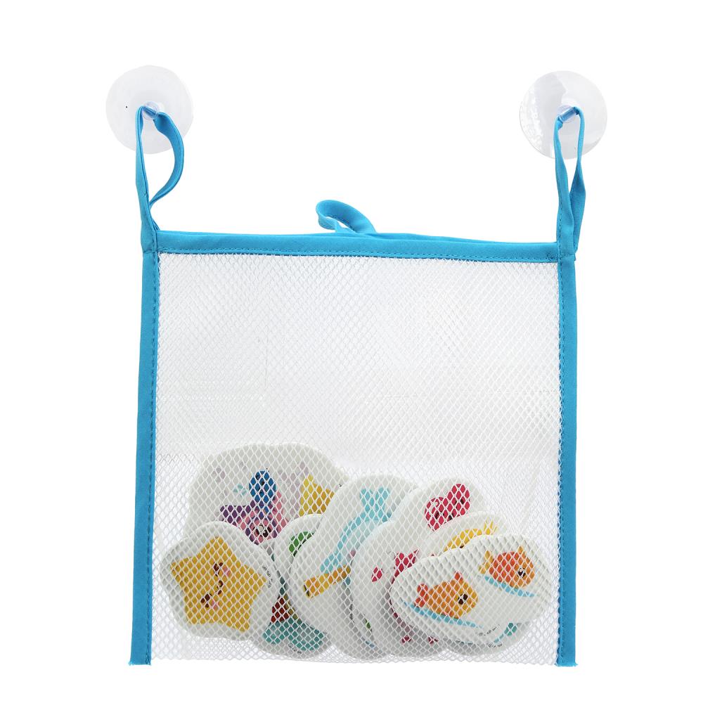 Игрушка пластизоль для ванны Малышарики набор стикеров EVA 10 шт, сетка КАПИТОШКА в кор.50наб