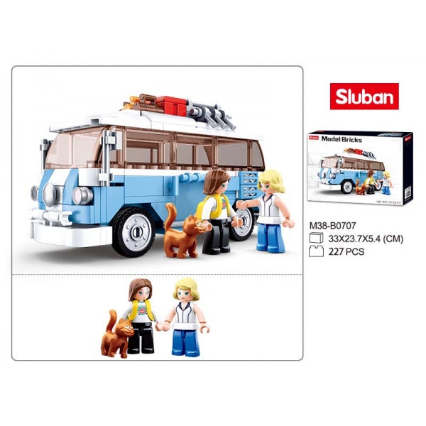 Конструктор пласт. машинка с фигурками, 227дет. на русском. кор. в кор.32шт