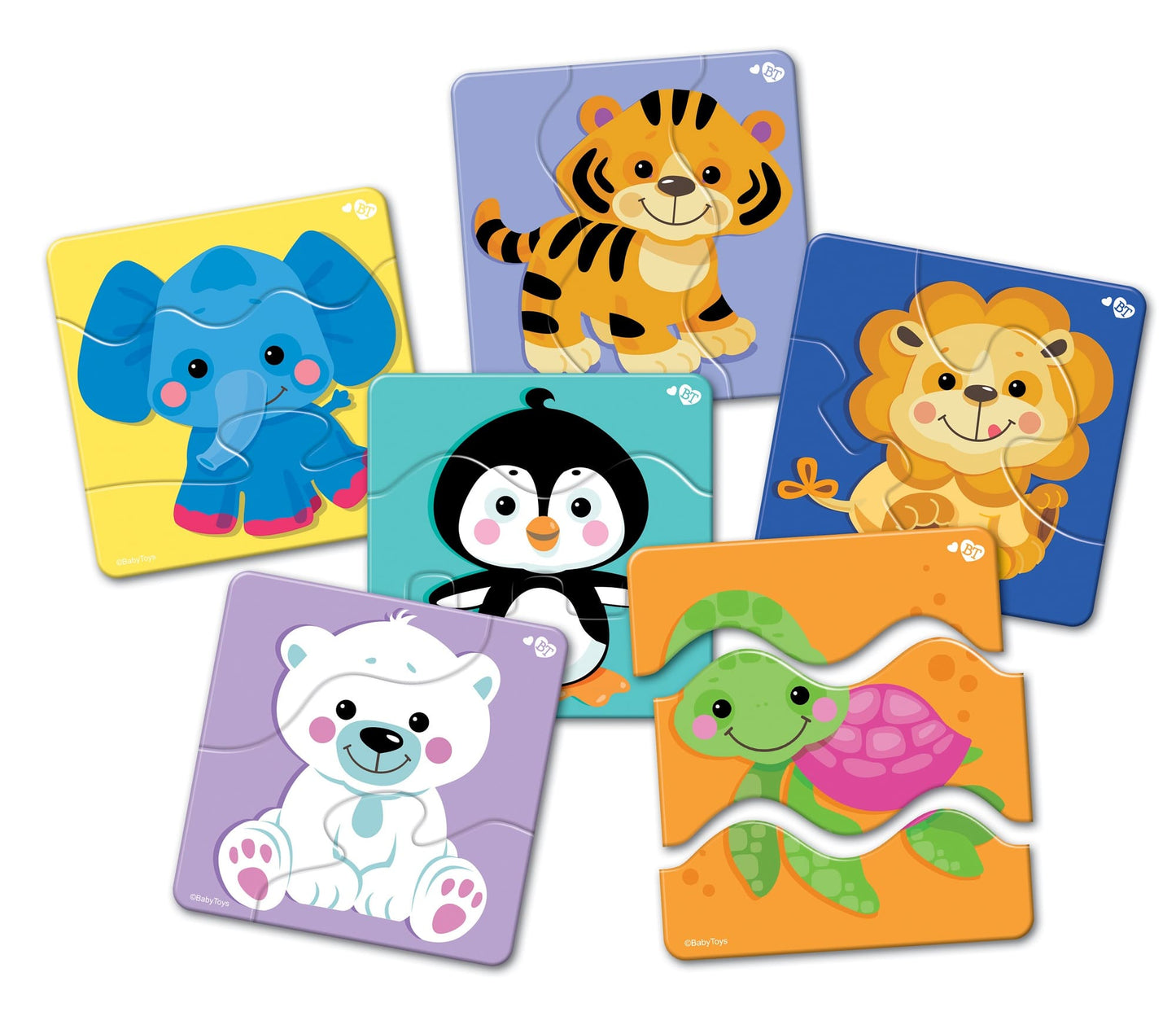 Пазлы макси ЗИГЗАГ "Зверята" 18 элементов BABY TOYS
