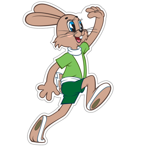 ФМ2-12655 Plaque pour votre maison A4. Заяц из мультфильма Ну, погоди! (С блестками в лаке)