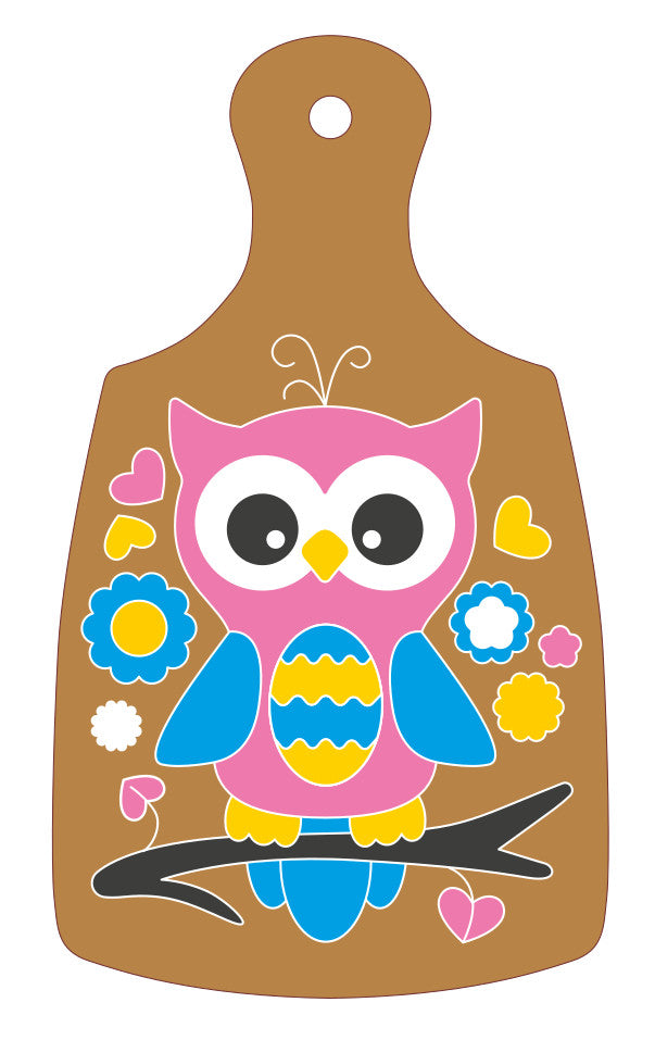 Набор для творчества Роспись по дереву "Совушка" (разделочная доска, малый конверт)
