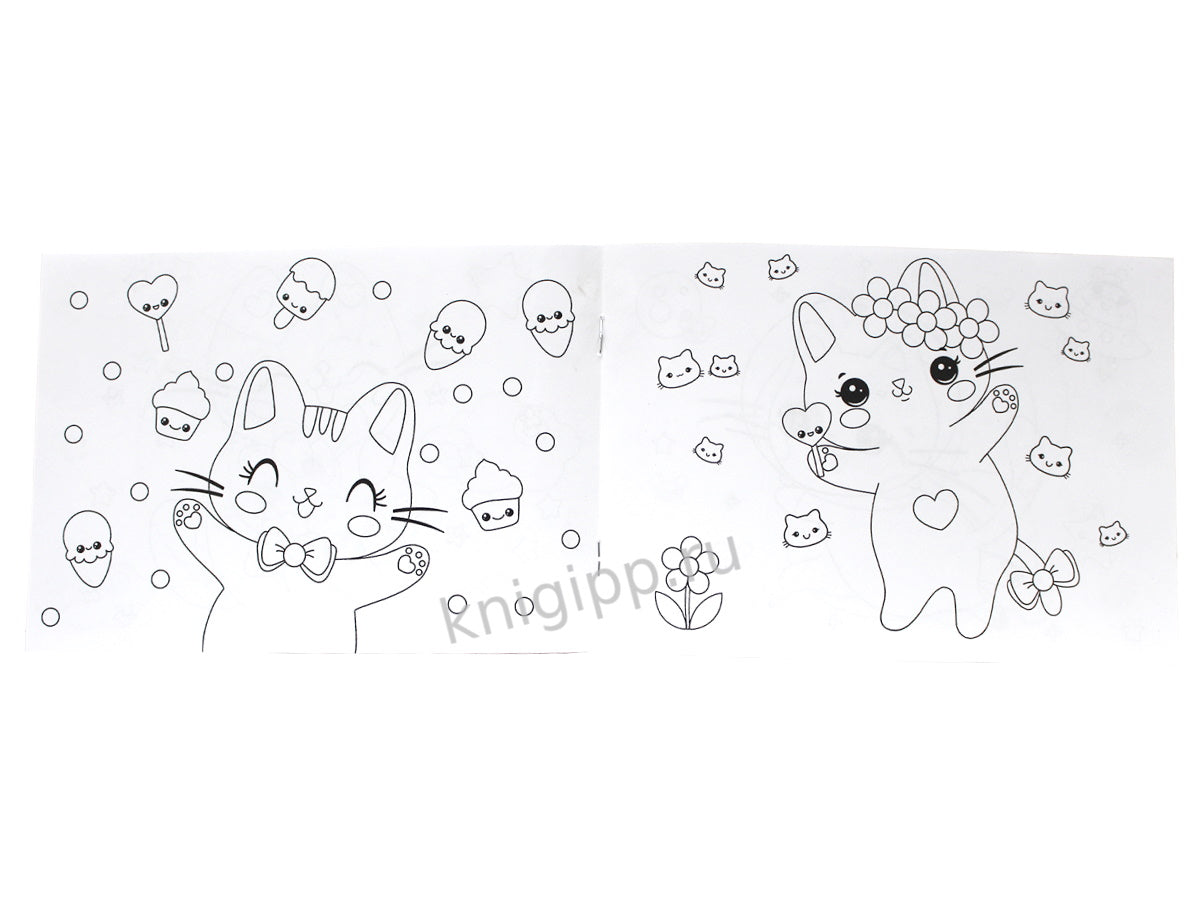 РАСКРАСКИ А5 эконом. альбомные. КОТИКИ