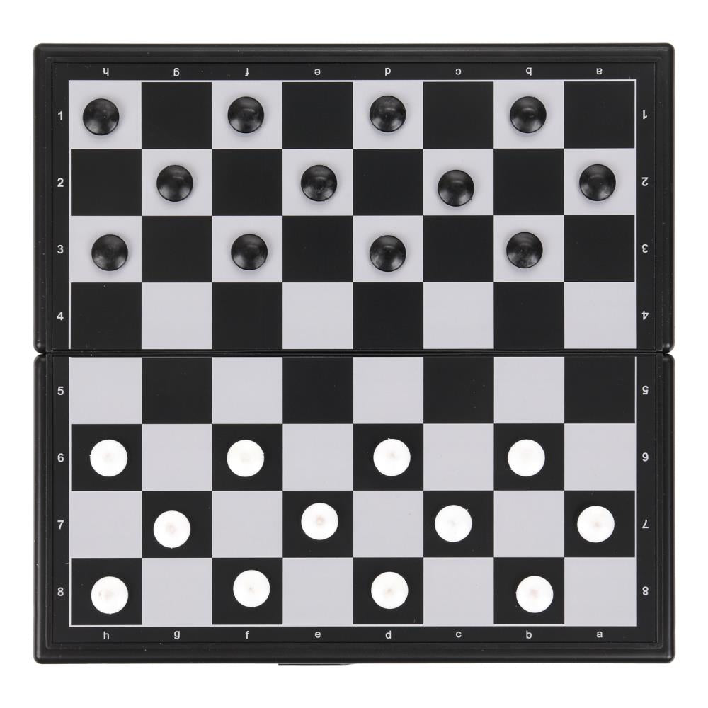 Шашки магнитные коробка 20*8*3 см ИГРАЕМ ВМЕСТЕ в кор.2*72шт