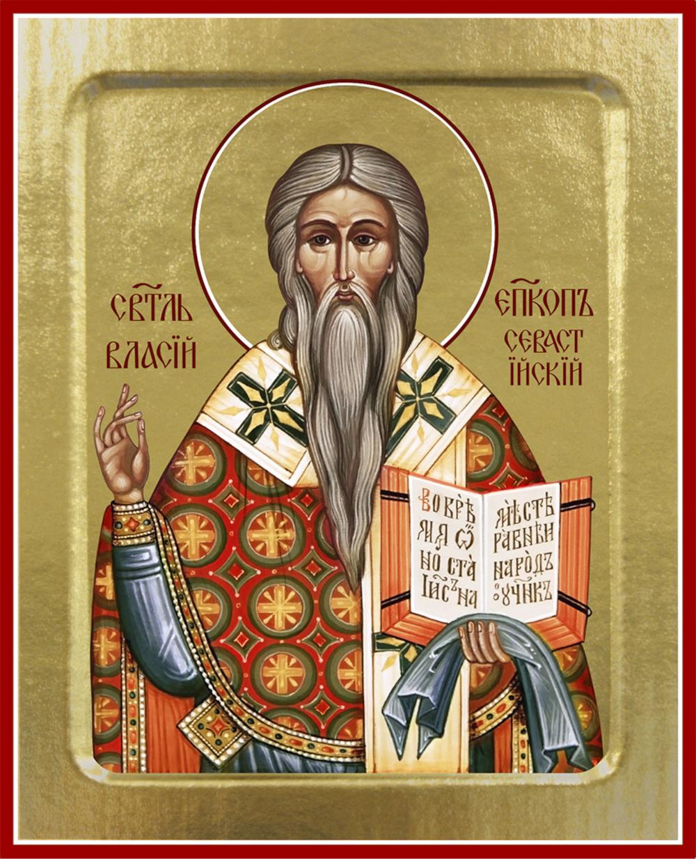 Икона Власия Севастийского, святителя (на дереве): 125 х 160
