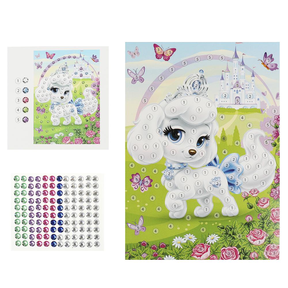 Аппликация стразами в пакете 15*21 см питомцы МУЛЬТИ АРТ в кор.100шт