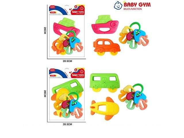 Baby Toys. Набор погремушек 3 шт. 2 вида в ассорт. в пакете арт.2369637