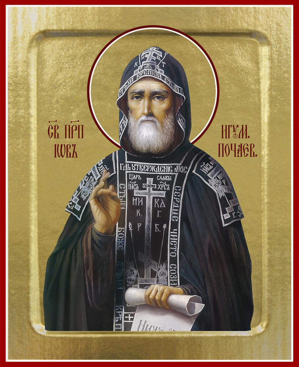Икона Иова, преподобного игумена Почаевского (на дереве): 125 х 160