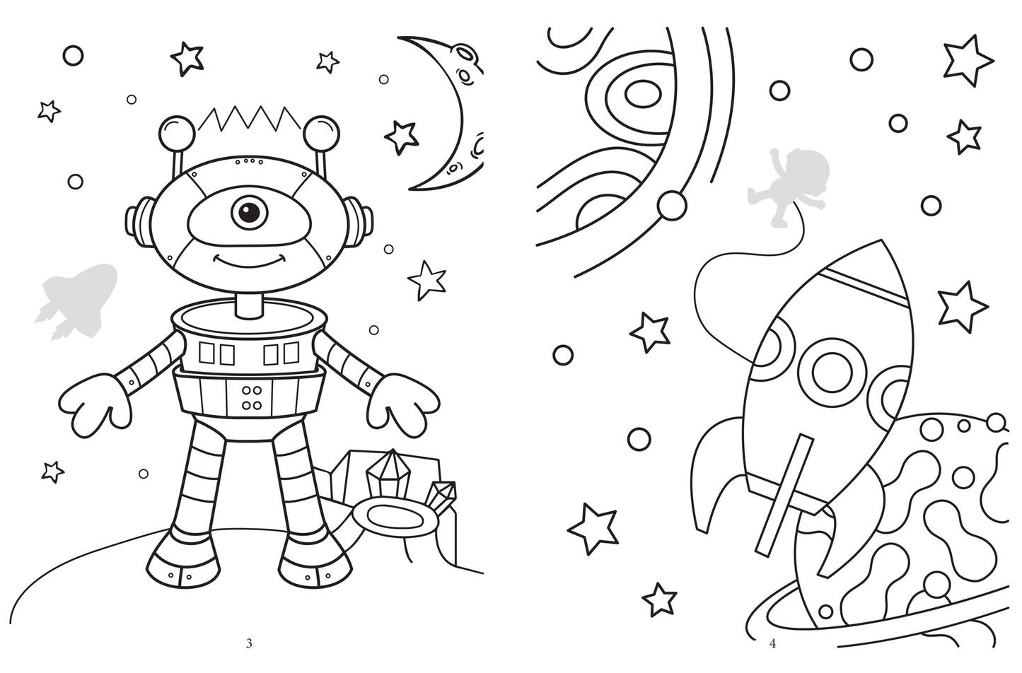 Раскрась и наклей: космос: книжка-раскраска