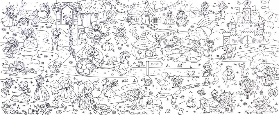 ОЧЕНЬ БОЛЬШАЯ РАСКРАСКА. ВОЛШЕБНЫЕ ПРИНЦЕССЫ