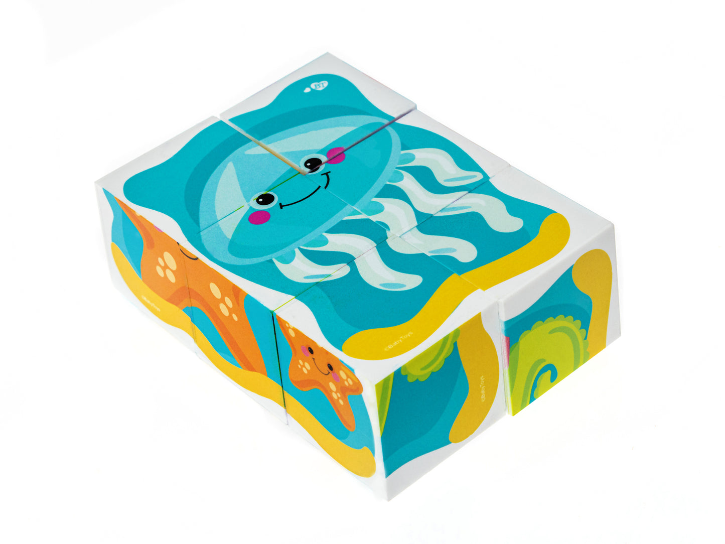 Кубики "Обитатели моря" (без обклейки) 6 шт Baby Toys