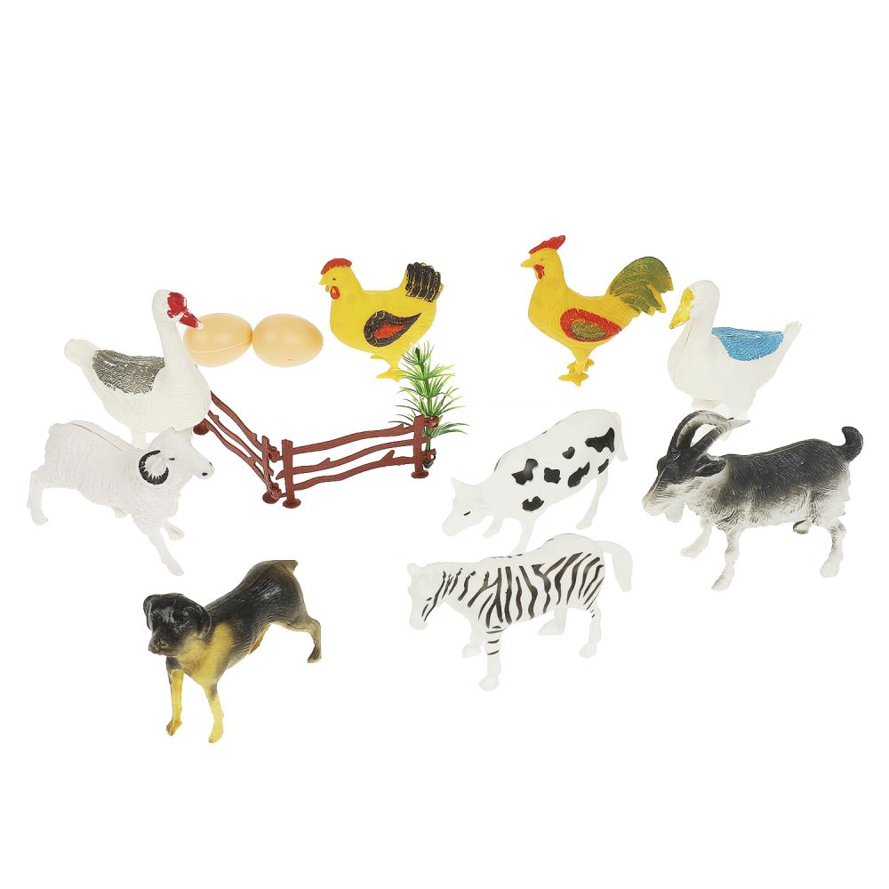 Игрушки пластизоль набор из 9-ти домашних животных в пакете Рассказы о животных в кор.2*72шт