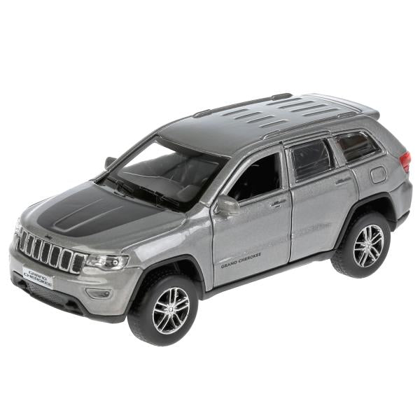 Машина металл "jeep grand cherokee" 12см, открыватель. двери, инерц., серый в кор. Технопарк в кор.2*36шт