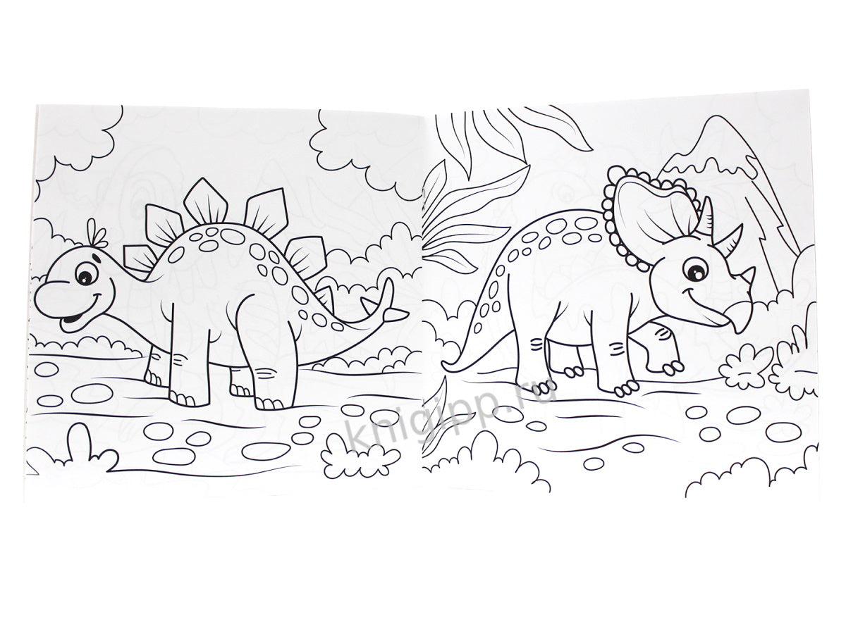 БЛЕСТЯЩАЯ РАСКРАСКА С ПАЙЕТКАМИ. ДИНОЗАВРЫ