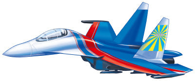 ФМ1-15498 (9359) Плакат вырубной А4. Самолет. Двухсторонний