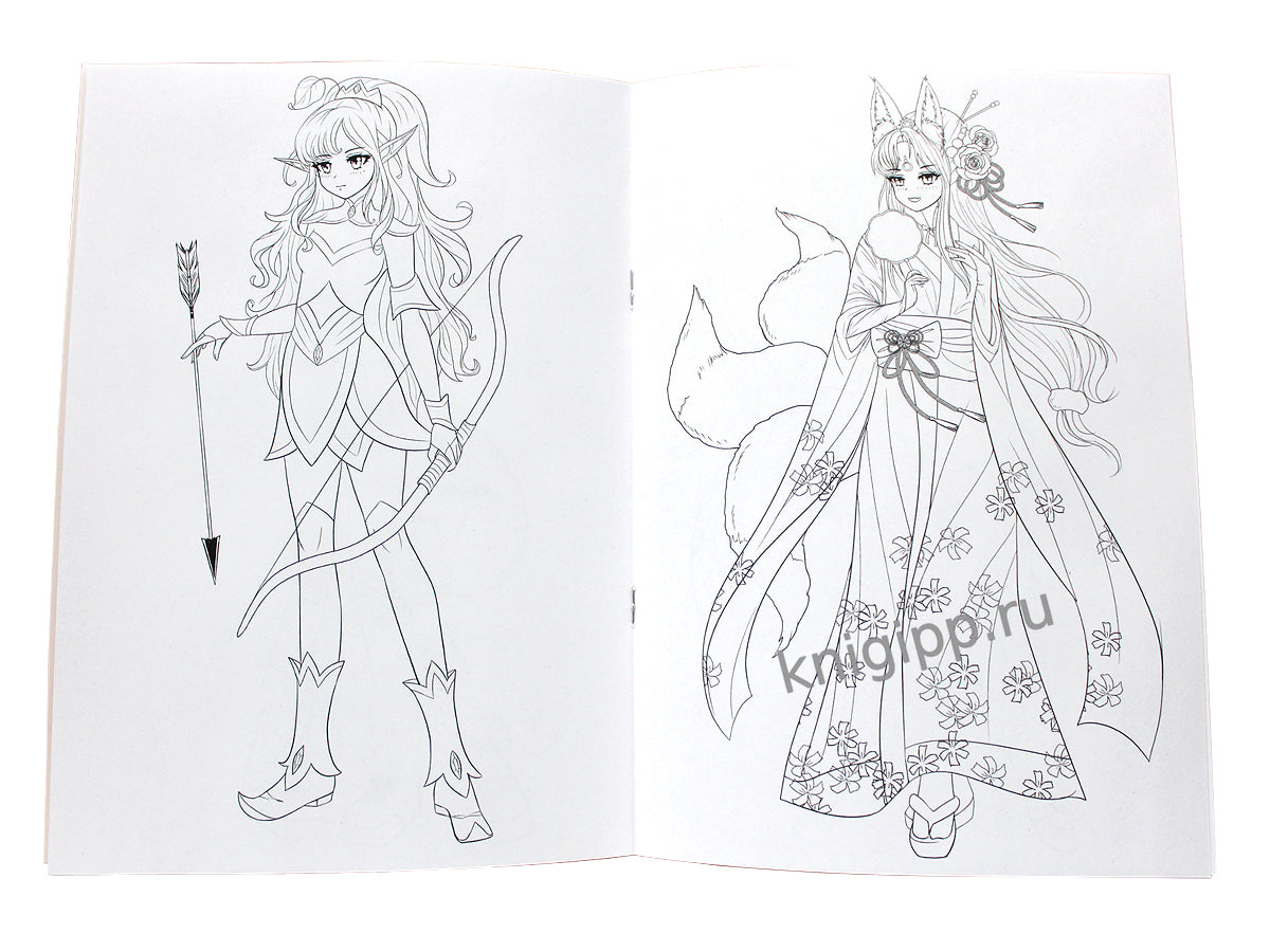 РАСКРАСКА Мода Аниме. Волшебный стиль