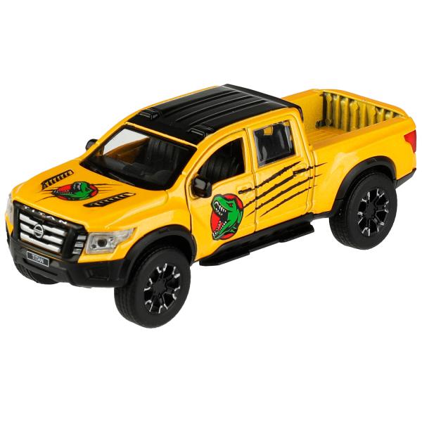 Machine en métal NISSAN TITAN DOUX 12,5 cm, double, sac, iner, jaune, cor. Parc technologique dans le cor.2*36шт