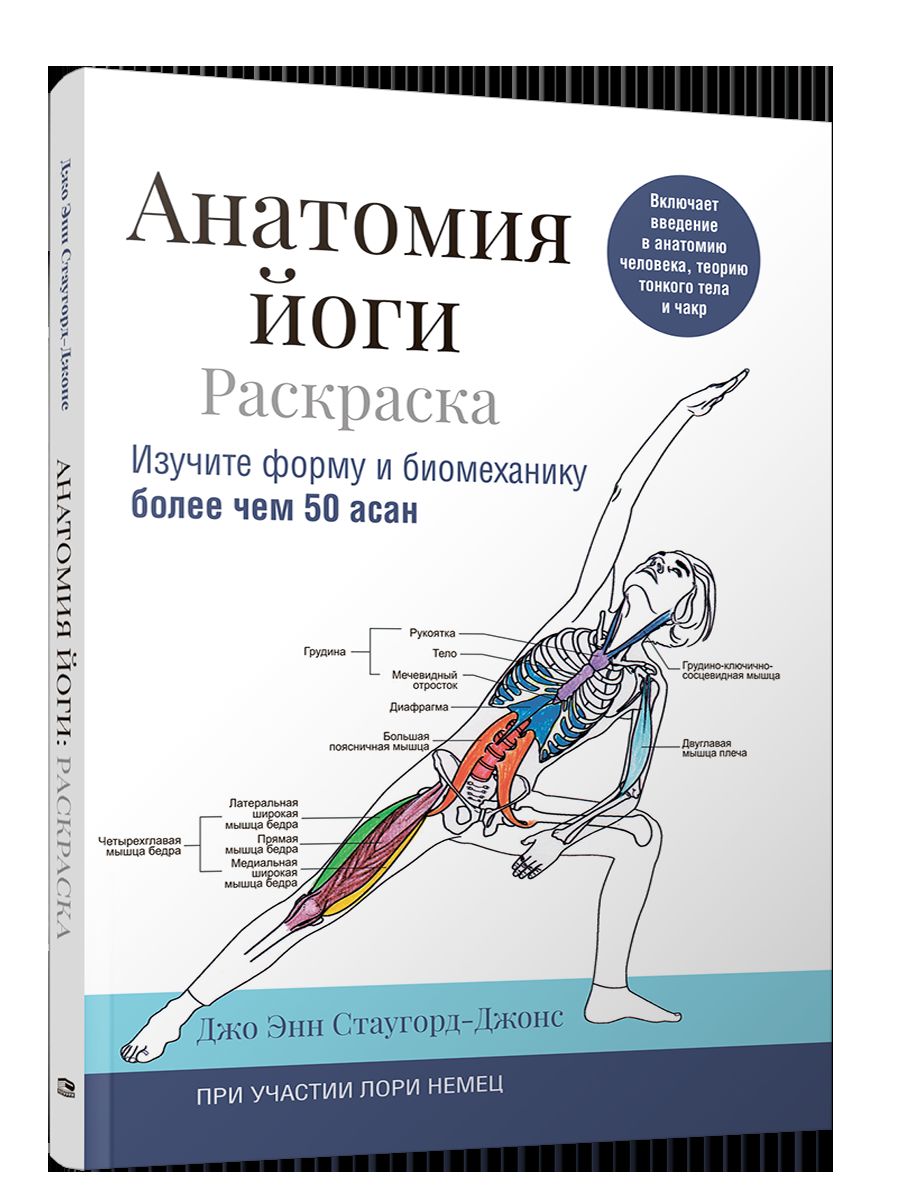 Анатомия йоги: раскраска. Изучите форму и биомеханику более чем 50 асан