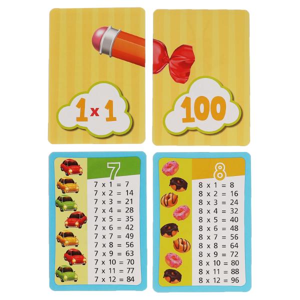 Таблица умножения. Развивающие карточки. 36 карточек. 93х130х22 мм. Умные игры в кор.40шт