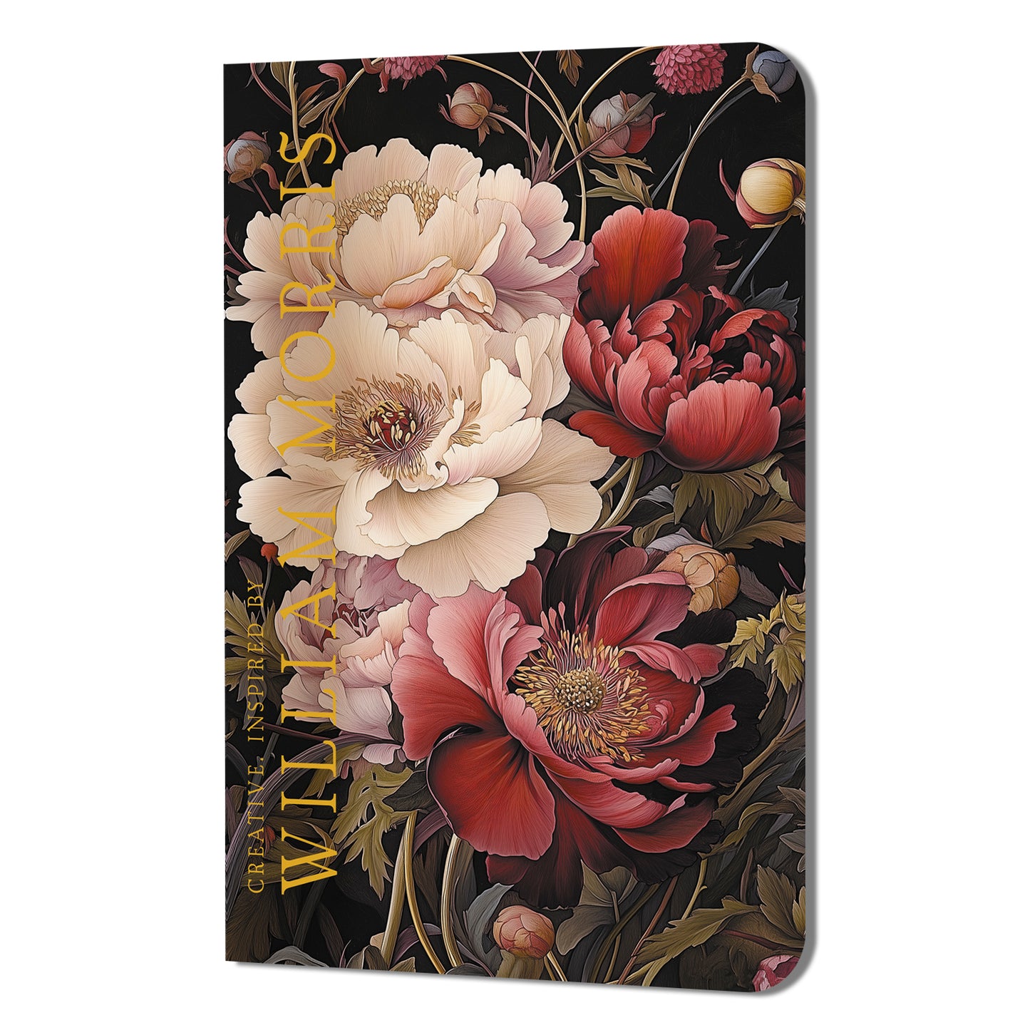 Блокнот Creative. Inspired by William Morris (пионы на темном фоне)