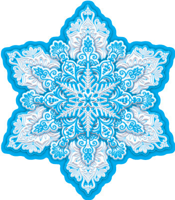 М-15249 Figurine en forme de Vырубная. Снежинка. Двухсторонняя - группа Снежинки