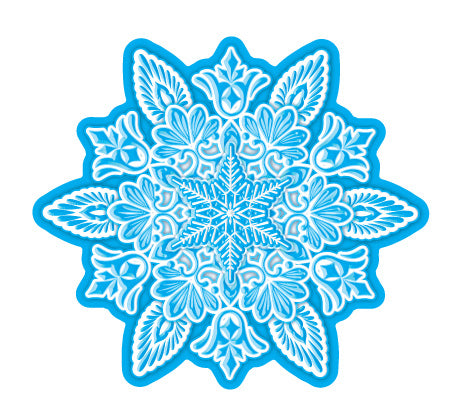 М-15252 Вырубная фигурка. Снежинка. Двухсторонняя - группа Снежинки