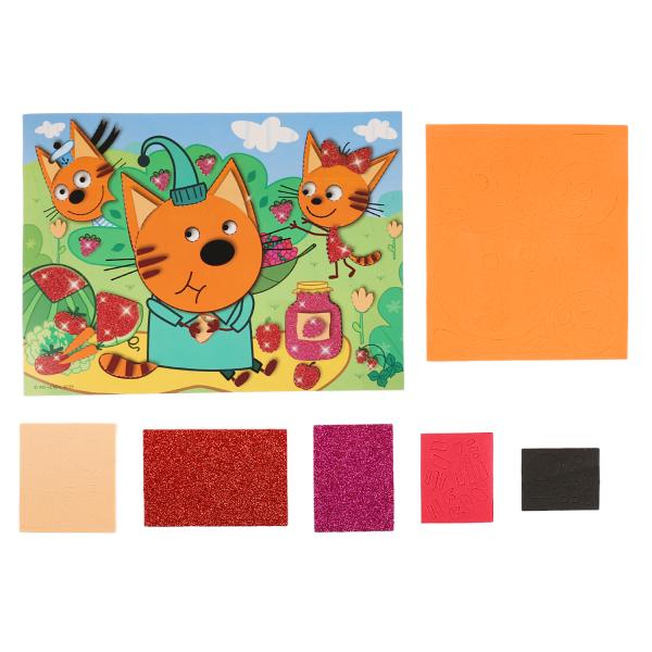 Набор д/тв-ва MultiArt Объмная аппликация наклейками ЕВА (17х23см) Три Кота в упаковке уп-10шт в кор.10уп